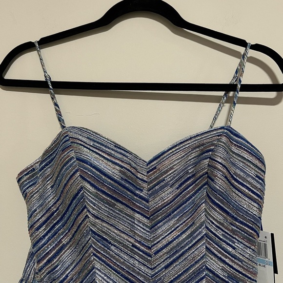 City Studio Multicolor Metallic Tiered Mini Dress Size 5/6 Party Prom Cocktail - Picture 5 of 10